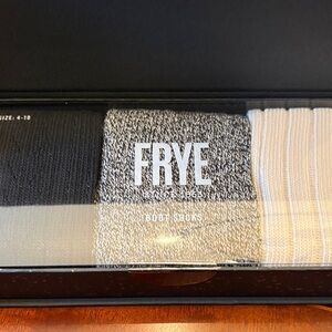 FRYE womena Casual Boot Socks - Black, Gray, and Cream brand new in box 3 pairs